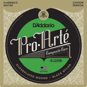 Retour Gratuit D‘addario EJ25BJeu de cordes Flamenco Pro-Arté Composite Nylon noir Tension normale