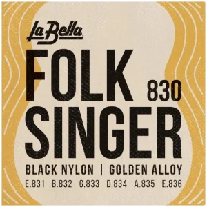 Nouvel Arrivage La Bella 830Jeu de cordes classique Folk Singer à boules Nylon noir
