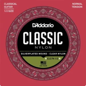D‘addario EJ27N 1/2Jeu de cordes classiques Classic Nylon nylon Tension normale Longueur 1/2 Produit De Marque