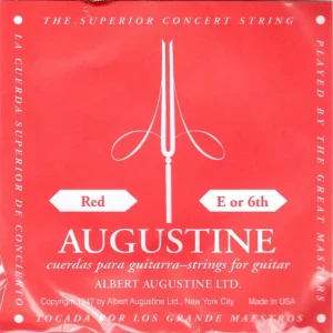 Augustine ROUGE6-MICorde à l‘unité Mi grave nylon filé cuivre argenté Tension normale Commander Vite