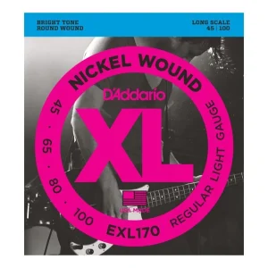 D‘addario EXL170Jeu de cordes Basse XL Soft 45-100 filé rond nickel Satisfait Ou Remboursé