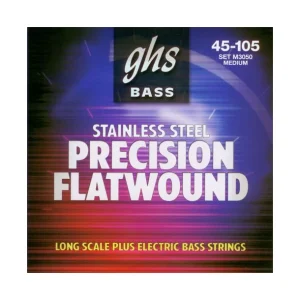GHS M3050Jeu de cordes Flat Précision basse filé plat Médium 45-105 STAINLESS STEEL Acheter En Ligne