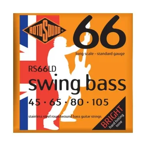 Rotosound RS66LDJeu de cordes Swing Bass Standard 45-105 filé rond STAINLESS STEEL Commander Maintenant