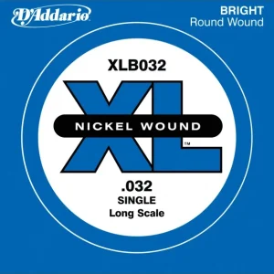 Commander Vite D‘addario XLB032Corde à l‘unité basse 32 XL nickel file rond