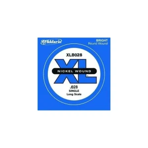 Certifié D‘addario XLB028WCorde à l‘unité basse 28 XL nickel file rond