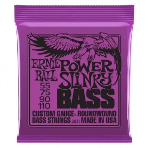 Ernie Ball 2831Jeu de cordes Power Slinky Bass 55-110 Satisfait Ou Remboursé