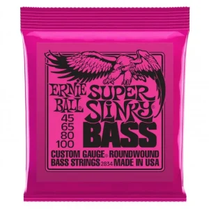 Ernie Ball 2834Jeu de cordes Super Slinky Bass 45-100 Prix Choc