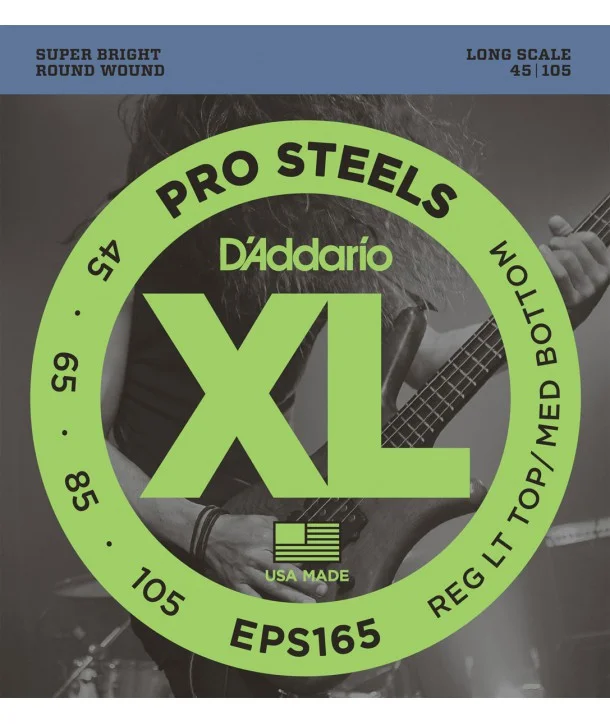 Vente Flash D‘addario EPS165Jeu de cordes Basse Prosteel 45-105