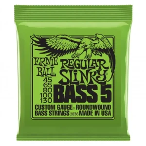 Expédition Rapide Ernie Ball 2836Jeu de 5 cordes Slinky Bass 45-130