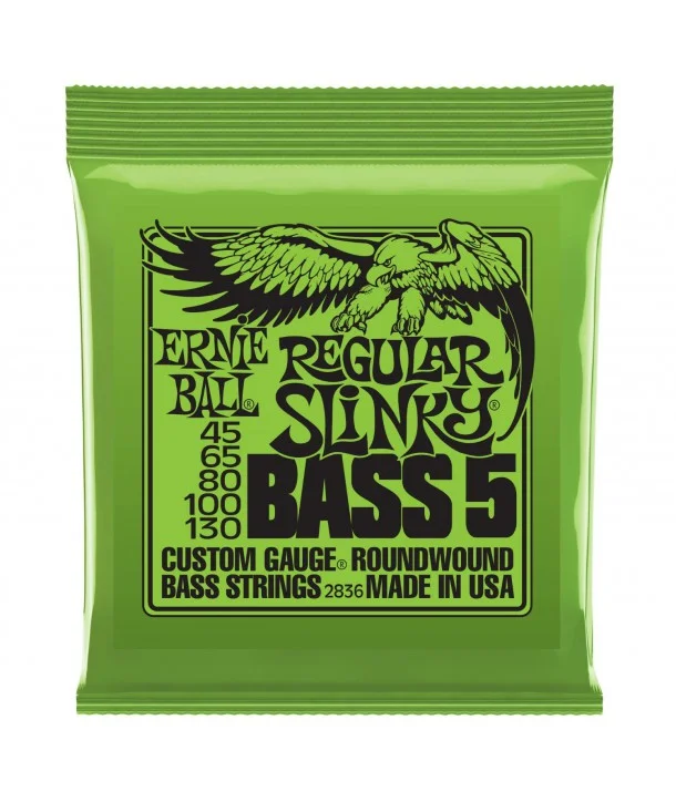 Expédition Rapide Ernie Ball 2836Jeu de 5 cordes Slinky Bass 45-130