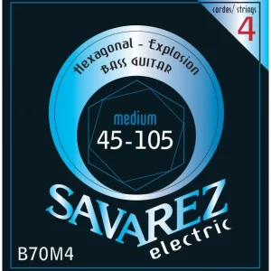 Retour Gratuit Savarez B70M4Jeu de cordes pour basse Hexagonal Explosion Medium 45-105
