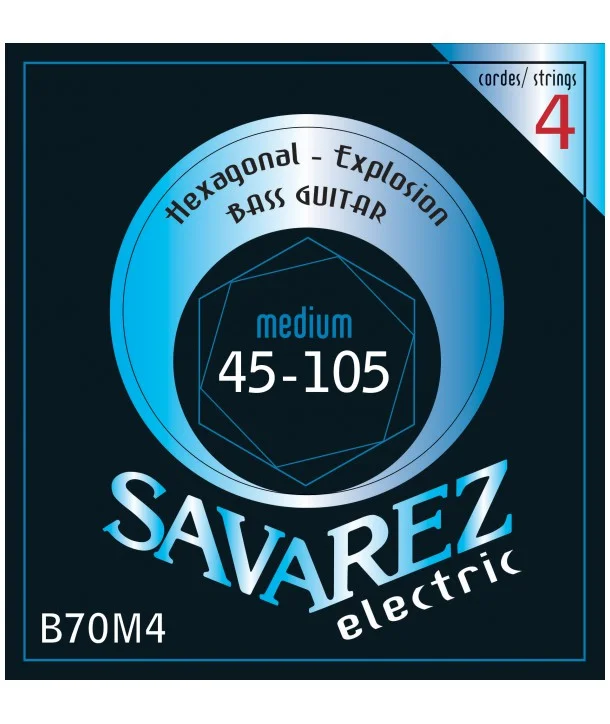 Retour Gratuit Savarez B70M4Jeu de cordes pour basse Hexagonal Explosion Medium 45-105