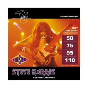 Rotosound SH77Jeu de cordes JAZZ BASS filé plat Signature STEVE HARRIS 50-110 Retour Gratuit