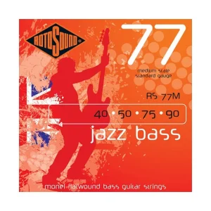 Rotosound RS77MJeu de cordes Jazz Bass filé plat Diapason Medium 40-90 Soldes