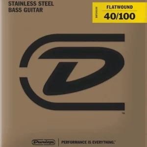 Dunlop DBFS40100Jeu de cordes pour basse filé plat acier inoxydable 40-100 Réduction