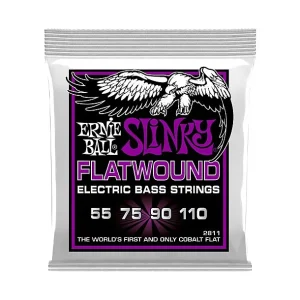 Top Vente Ernie Ball 2811Jeu de Cordes Basse Slinky Filé Plat Power Slinky 55-110