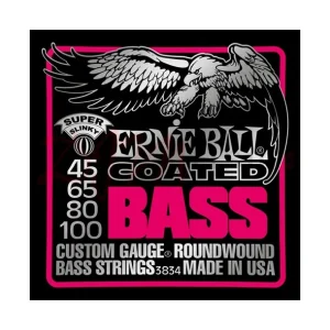 Commander Vite Ernie Ball 3834Jeu de Cordes Basse Coated Super Slinky 45-100