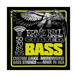 Ernie Ball 3832Jeu de Cordes Basse Coated Regular Slinky 50-105 Meilleur Prix
