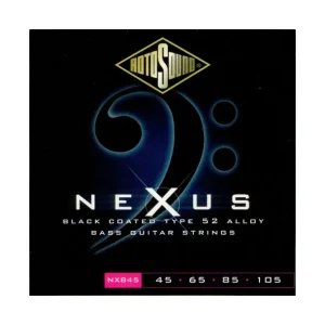 Rotosound NXB45Jeu de cordes Basse NEXUS Black coated 45-105 Petit Prix