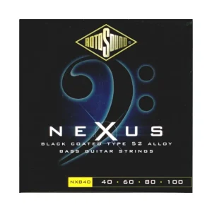Achat Immédiat Rotosound NXB40Jeu de cordes Basse Nexus Black coated 40-100
