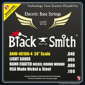 Retour Gratuit Black Smith ANW-40100-4-34Jeu de cordes Basse AOT Coated Nickel Light 40-100 Long scale