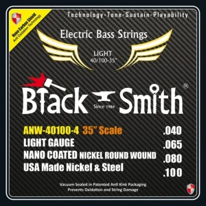 Black Smith ANW-40100-4-35Jeu de cordes Basse AOT Coated Nickel Light 40-100 Super Long scale Achat Immédiat