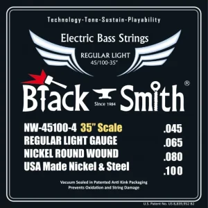 Black Smith NW-45100-4-35Jeu de cordes Basse Filé rond Nickel Regular light 45-100 Super long scale Affaire À Saisir