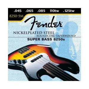Fender 8250-5MJeux 5 cordes Basse 8250-5M long scale 45-130tw filé rond Nickel Solde