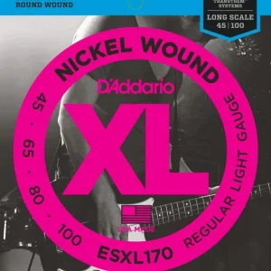D‘addario ESXL170Jeu de cordes Basse XL Double boule 45-100 filé rond nickel Vente Flash