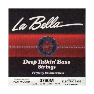 La Bella LB0760MJeu de cordes Basse "ORIGINAL 1954" Fender style filé plat 52-110 Must-Have