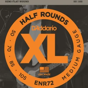 D‘addario ENR72Jeu de cordes basse nickel file demi-rond medium 50-105 Expédié Aujourd'hui