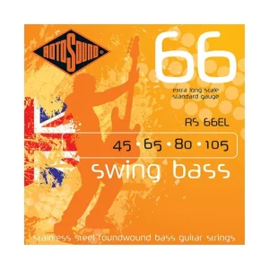 Rotosound RS66ELJeu de cordes Swing Bass 45-105 filé rond STAINLESS STEEL Diapason extra-long Affaire À Saisir