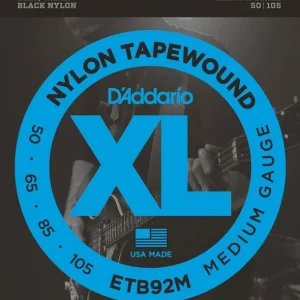 Prix Choc D‘addario ETB92MJeu de cordes Basse nylon tapewound medium 50-105 medium scale