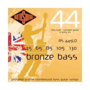 Pas Cher Rotosound RS445LDJeu de 5 cordes Basse Acoustique BRONZE BASS Phosphore bronze 45-130