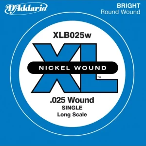 D‘addario XLB025Corde à l‘unité basse 25 XL nickel file rond Nouveauté