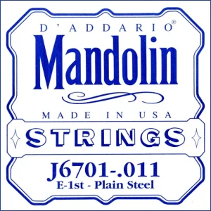 Jusqu'à Épuisement Des Stocks D‘addario J6701Corde à l‘unité Mi pour Mandoline Acier plein 011 J7601
