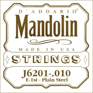 Petit Prix D‘addario J6201Cordes à l‘unité Mi pour Mandoline Acier plein 010