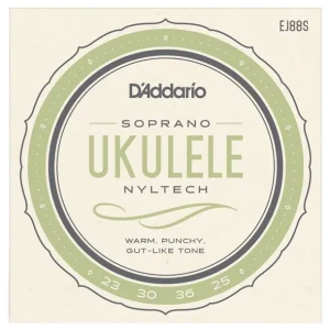 D‘addario EJ88SJeu de cordes pour Ukulélé Soprano Nyltech en Nylon naturel Dernier Modèle