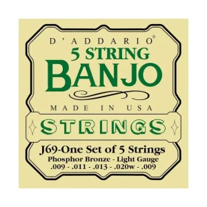 D‘addario EJ69Jeu de cordes pour pour Banjo 5 Cordes Phosphore Bronze Light Affaire À Saisir