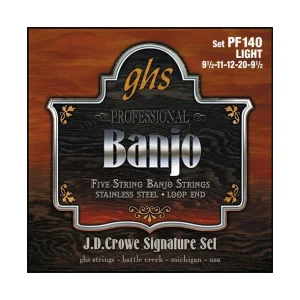 Quantité Limitée GHS PF140Jeu de 5 cordes pour pour Banjo J.D.Crowe Light