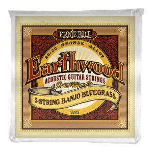 Prix Choc Ernie Ball 2063Jeu de cordes pour Banjo 5 cordes Bronze Bluegrass Earthwood