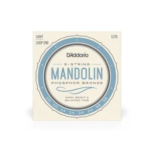 D‘addario EJ73Jeu de 8 cordes pour Mandoline en phosphore bronze Light Haute Qualité