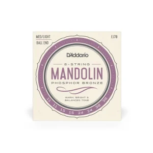 D‘addario EJ70Jeu de 8 cordes pour Mandoline en phosphore bronze Medium-Light Seulement Aujourd'hui