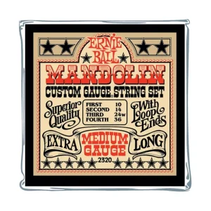 Meilleure Vente Ernie Ball 2320Jeu de cordes pour Mandoline Custom Gauge Medium
