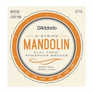 Achetez Aujourd'hui D‘addario EFT74Jeu de 8 cordes pour Mandoline filé plat Flat Tops en Phosphore Bronze Medium 11-39