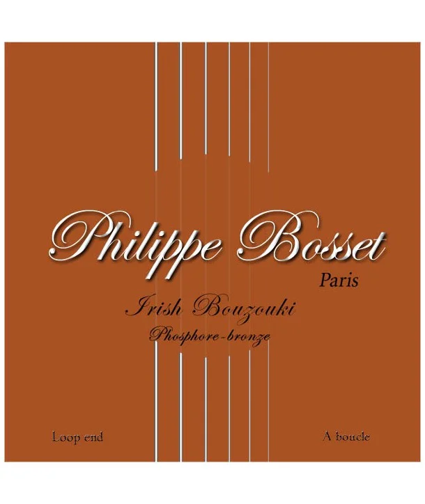 Philippe Bosset PBBOI1140Jeu de cordes pour Bouzouki Irlandais phosphore Bronze Populaire