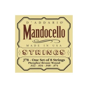 D‘addario EJ78Jeu de cordes pour Mandocello Phosphore Bronze à boucle Light Bon Marché