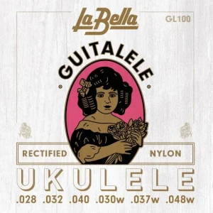 La Bella GL100Jeu de cordes pour Guitalélé Nylon et plaqué argent Meilleur Prix