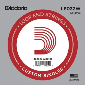 Offre Exclusive D‘addario LE032WCorde à l‘unité 032 Filé nickel à boucle