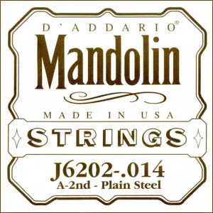 Retour Gratuit D‘addario J6202Corde à l‘unité La pour Mandoline Acier plein 014 J6202
